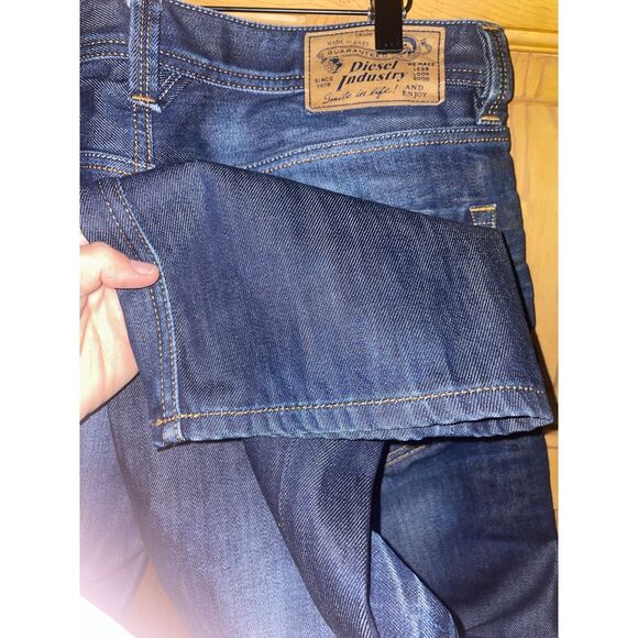 Diesel Larkee Jeans Dark Indigo Gunmetal Button Fly Size | 34/32 - Picture 7 of 7